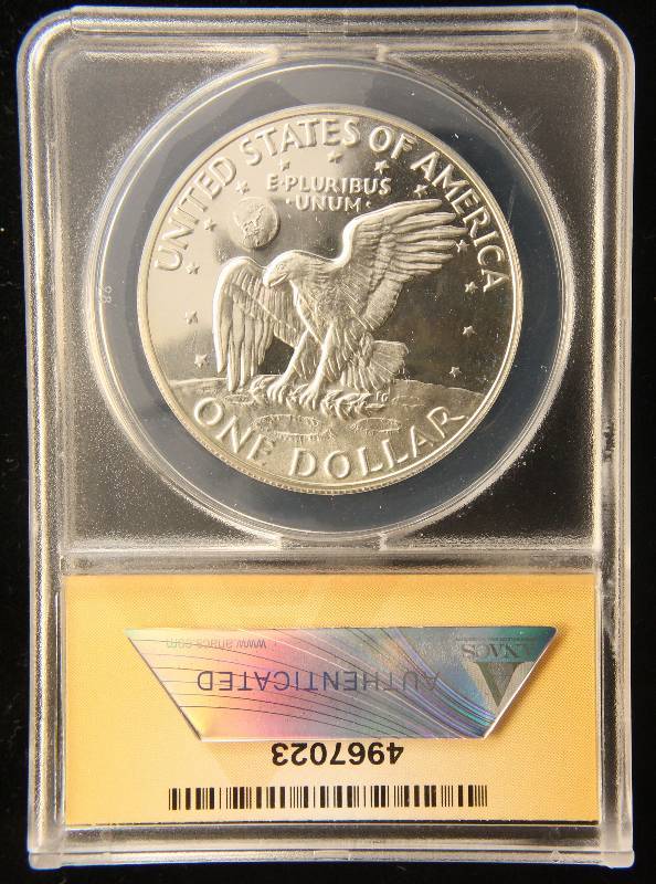 1973-S PROOF SILVER EISENHOWER DOLLAR PF67 DCAM ANACS