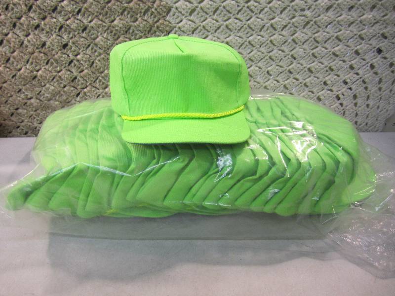 lot 65 image: Lot of 24 Blank Bright Green Adjust...