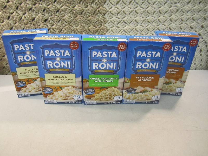 lot 106 image: Lot of 5 Boxes Pasta Roni 3 Flavors...