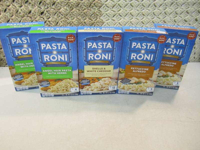lot 108 image: Lot of 5 Boxes Pasta Roni 3 Flavors...