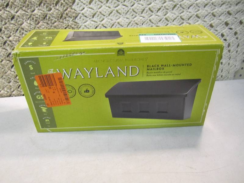 lot 135 image: Wayland Black Wall Mounted Mailbox ...