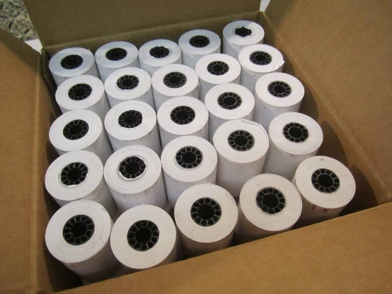 lot 153 image: Case of 50 Thermal Rolls 2.25 Wide...