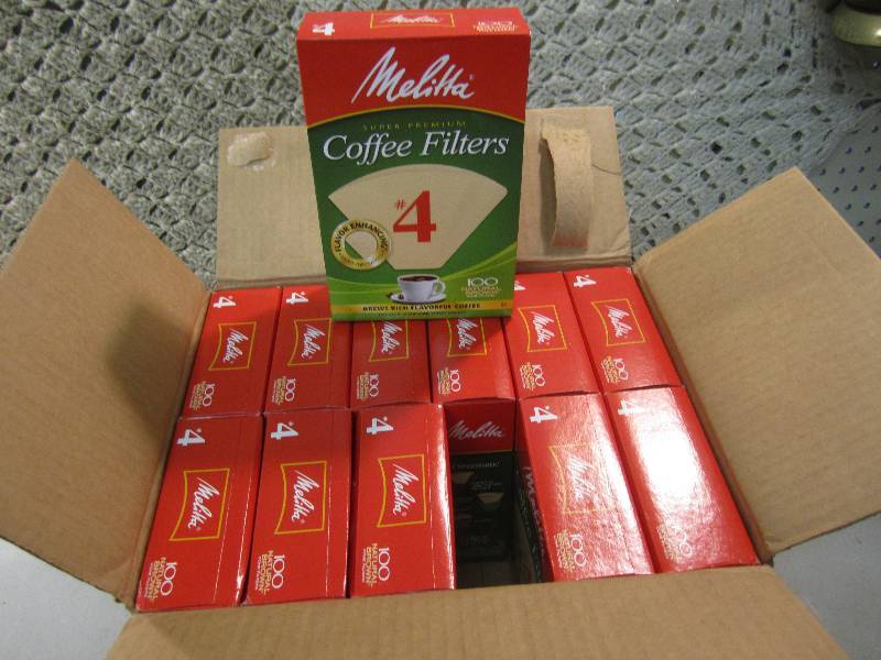 lot 160 image: Case of 1200 No. 4 Cone Filters 12 ...