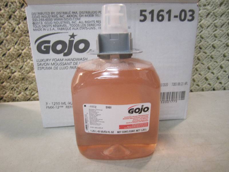 lot 188 image: Case of 3 Gojo Luxury Foam Soap Ref...