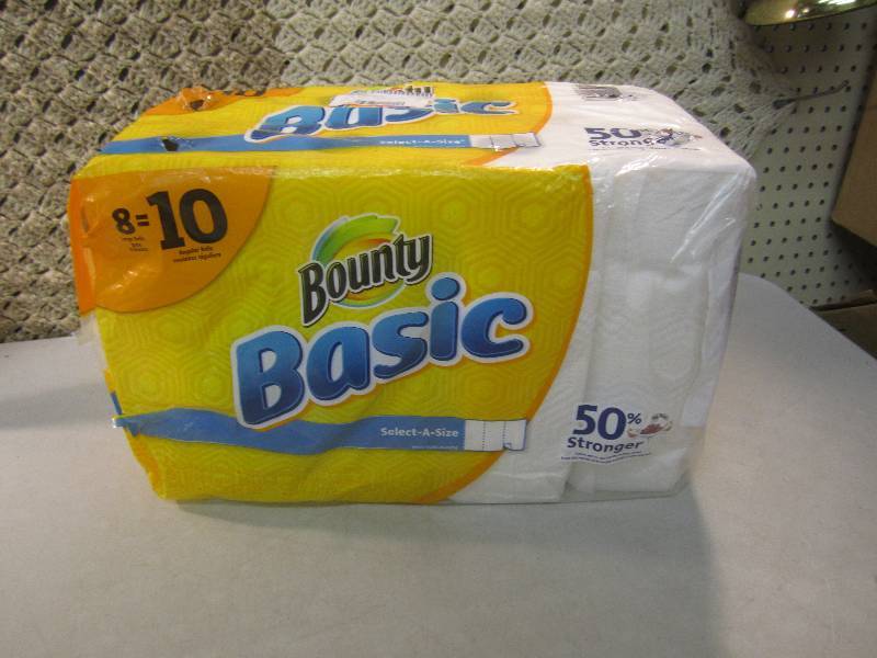 lot 193 image: Pack of 8 Rolls Bounty Basic Paper ...