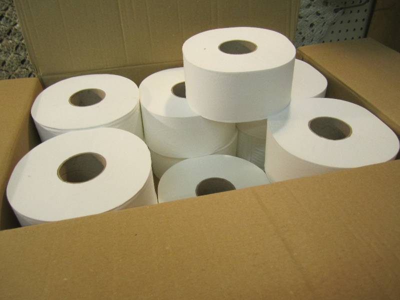 lot 317 image: Case of 12 Rolls Jumbo Toilet Tissu...