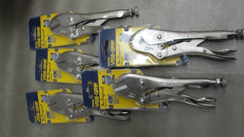 lot 16 image: Lot of 5 Irwin Vise-Grip RR locking...