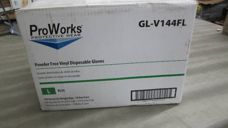 lot 25 image: GLV144FL Proworks Disposable Vinyl ...