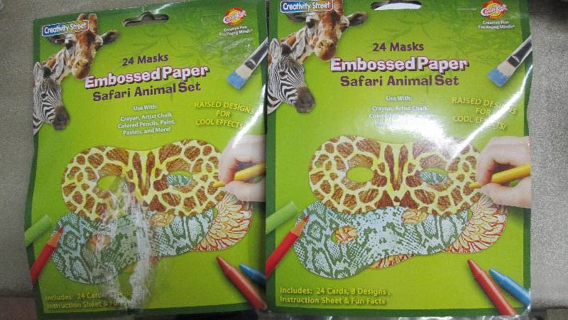 lot 57 image: Lot of 2 Chenille Kraft Embossed Pa...