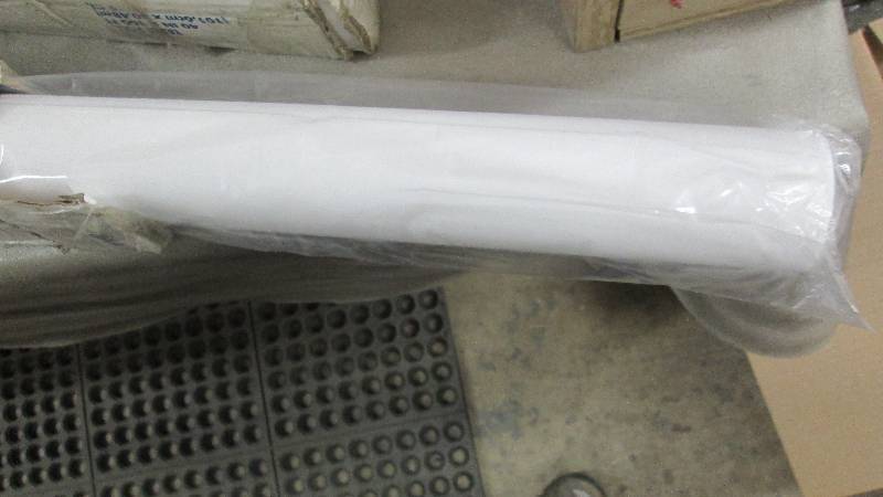 lot 93 image: White Plastic Table Roll 40 inch x ...