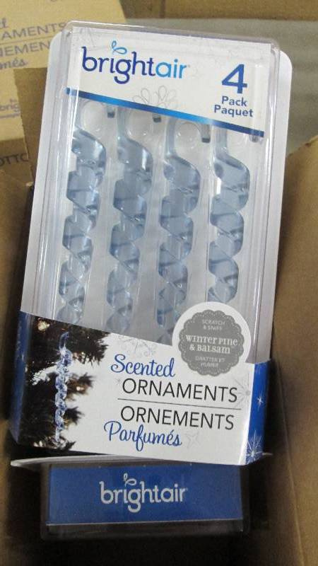 lot 102 image: 6 Packs of 4 Bright Air Scented Orn...