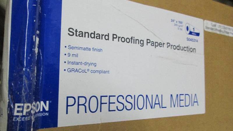 lot 188 image: Epson Standard Proofing Paper 24 in...