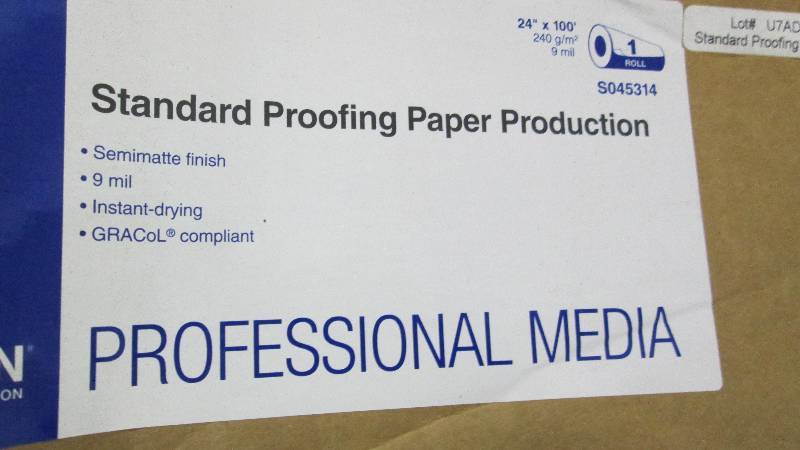 lot 189 image: Epson Standard Proofing Paper 24 in...