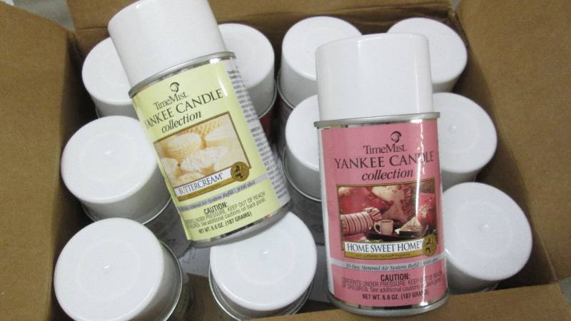 lot 191 image: Case of 12 Time Mist Yankee Candle ...