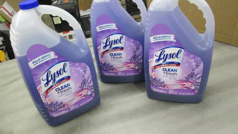 lot 206 image: Lot of 3- 114 fl oz Lysol Clean & F...