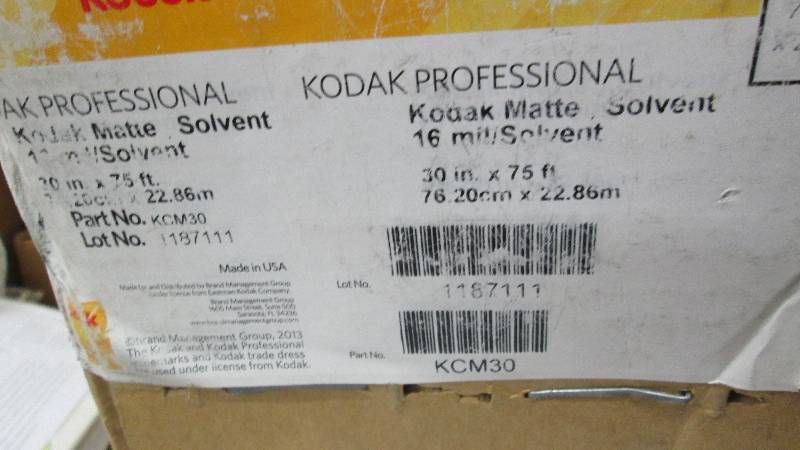 lot 257 image: Kodak Solvent Matte Canvas 16mil 30...