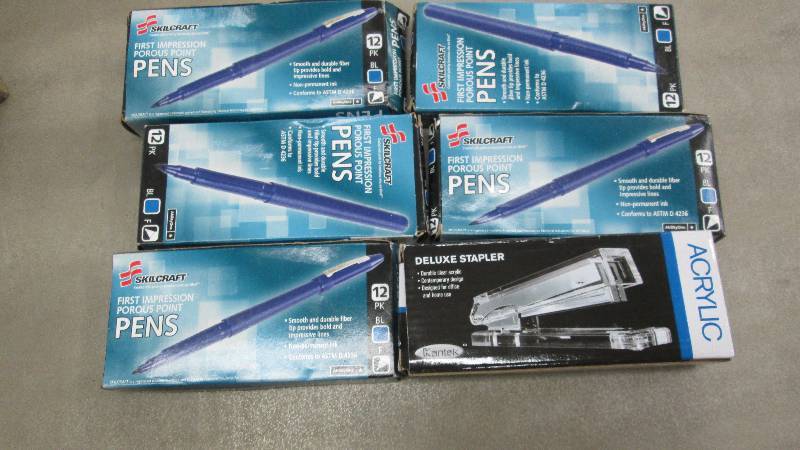 lot 264 image: 5 Boxes of 12 Skilcraft Porous Poin...