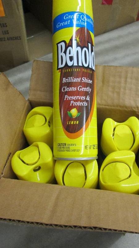 lot 276 image: Lot of 6 Behold Furniture Polish , ...