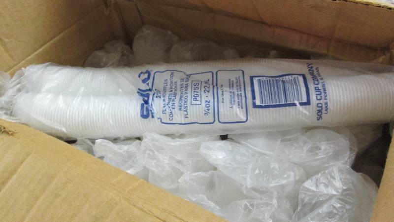 lot 294 image: Box of Solo .75 oz Souffle Cups...