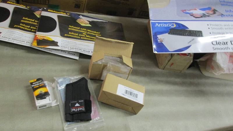 lot 326 image: 3 Desk Pads, 2 Boxes of 10 Small Si...