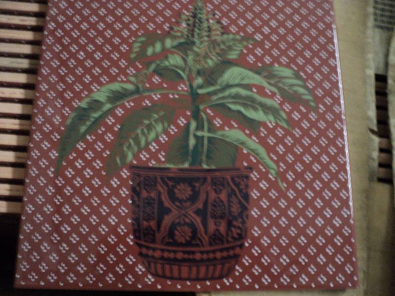 lot 52 image: Italian patterned tile 8 square ab...