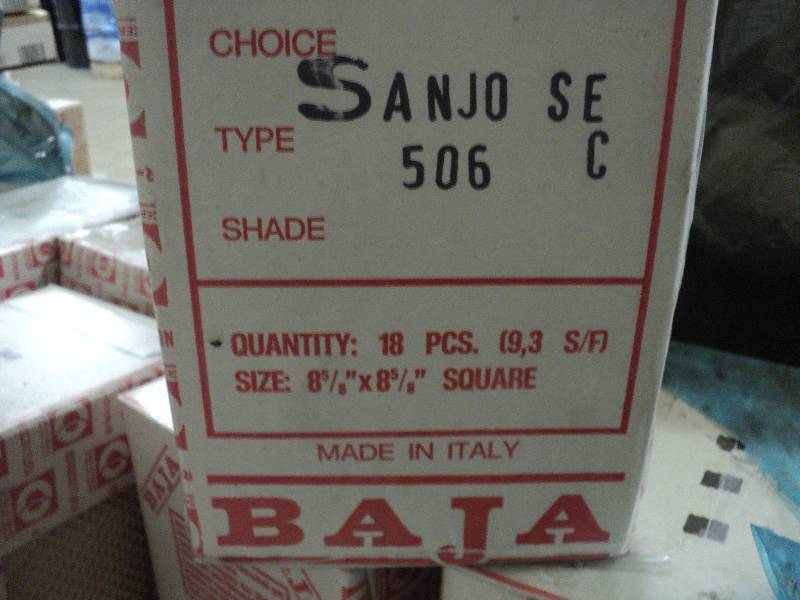 lot 63 image: 9 boxes of Baja Italian tile Sanjo ...