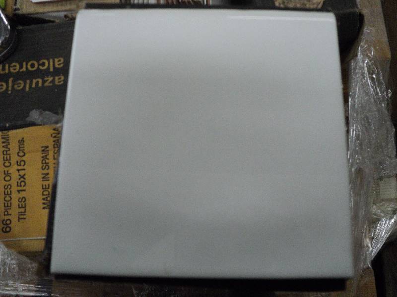lot 112 image: 18 boxes of white Spanish tile - 66...
