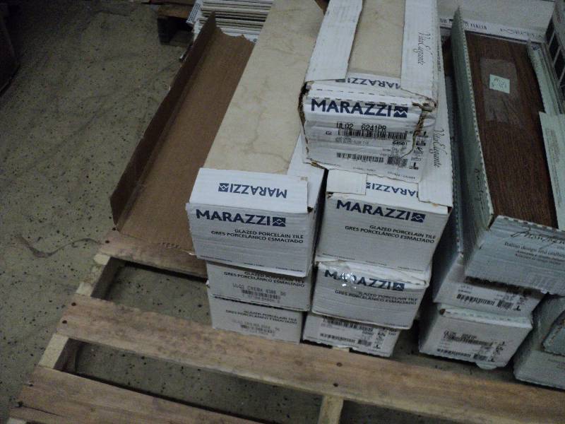 lot 121 image: 7 boxes Marazzi glazed porcelain ti...