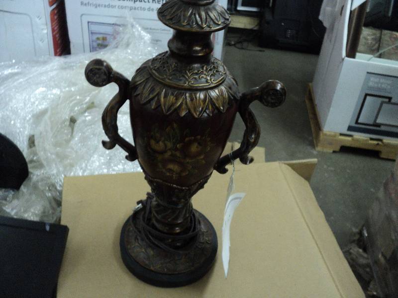 lot 134 image: bronze lamp no shade...