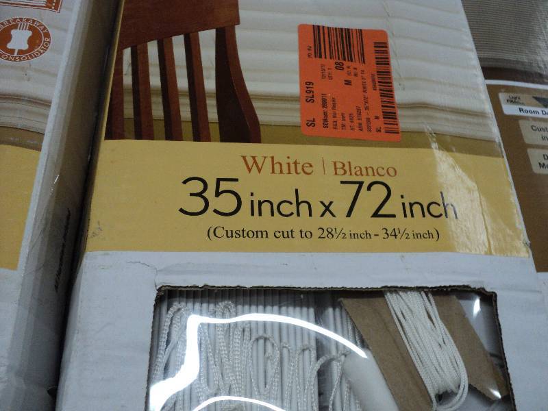 lot 192 image: 4 blinds sized 34-36 wide various...