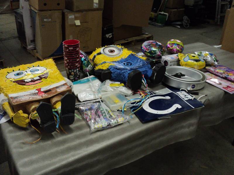 lot 237 image: 2 pinatas and miscellaneous party s...