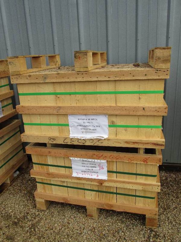 lot 21 image: 3 wood pallet bins measuring 43 x 3...