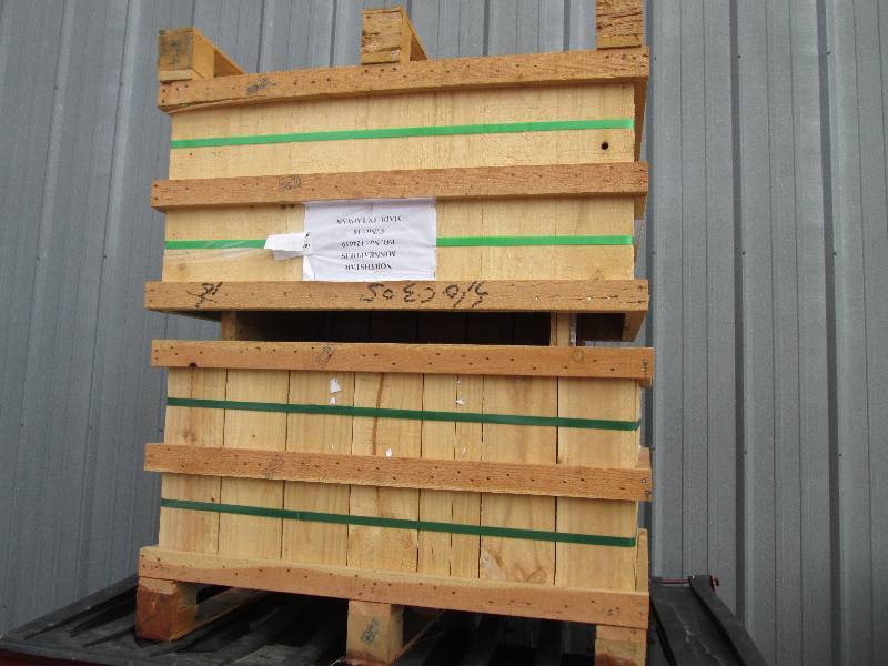 lot 23 image: 3 wood pallet bins measuring 43 x 3...