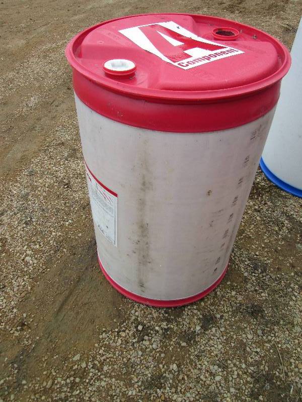 lot 77 image: Red plastic barrel very similar to ...