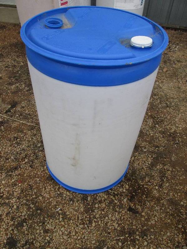 lot 81 image: Blue plastic barrel very similar to...
