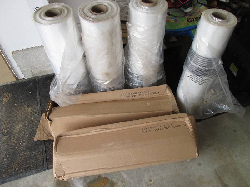 lot 87 image: 6 Rolls of C fold plastic sheeting,...
