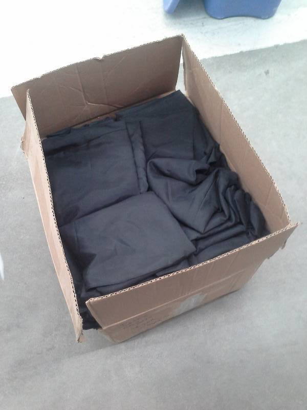 lot 94 image: About 100 Black Poly Folding Chair Covers