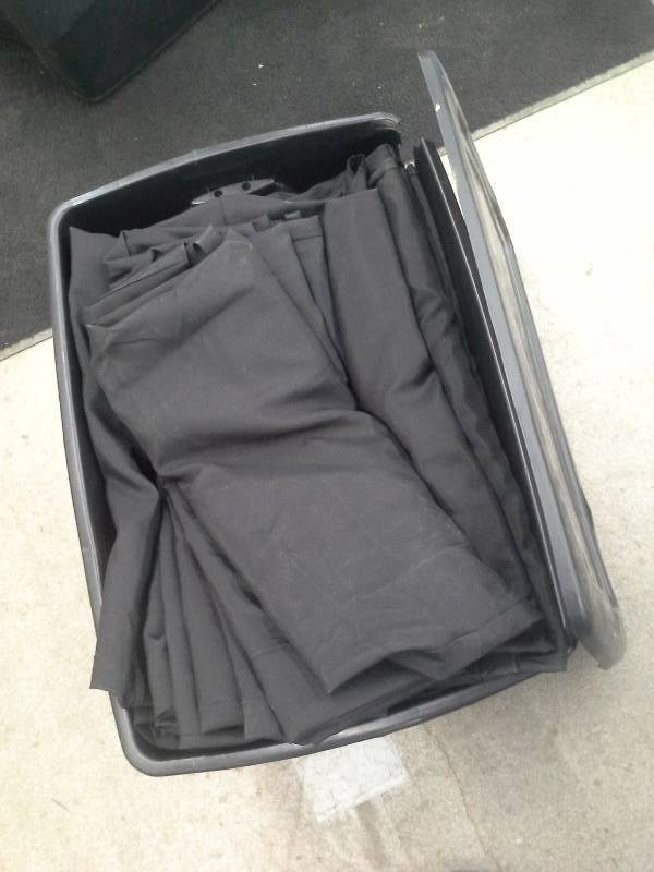 lot 101 image: 50 Black Folding Chair Covers