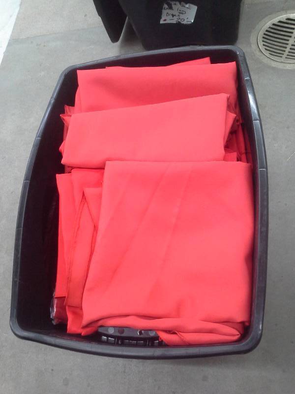 lot 115 image: Red Table Clothes