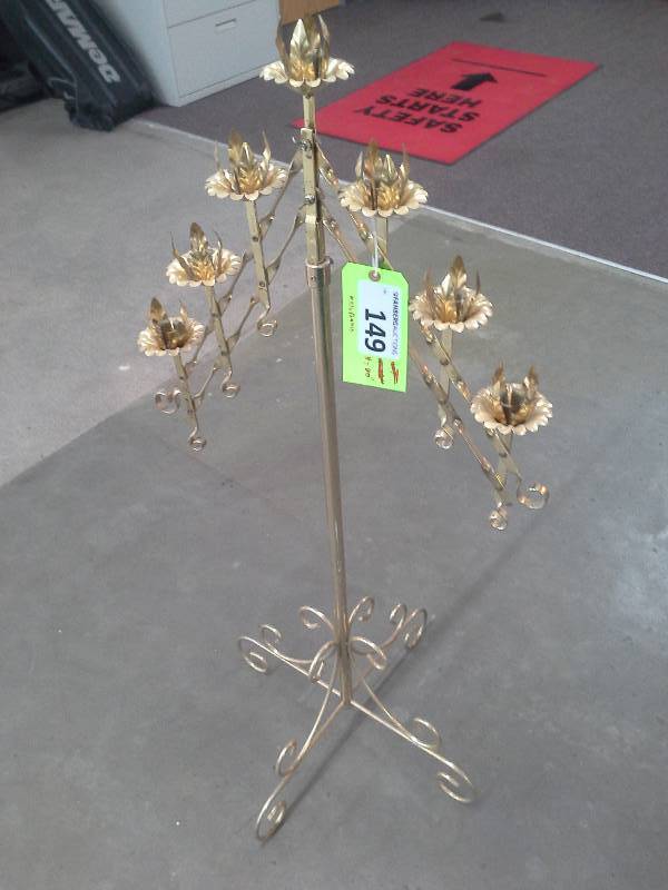lot 149 image: Gold Candelabra 80