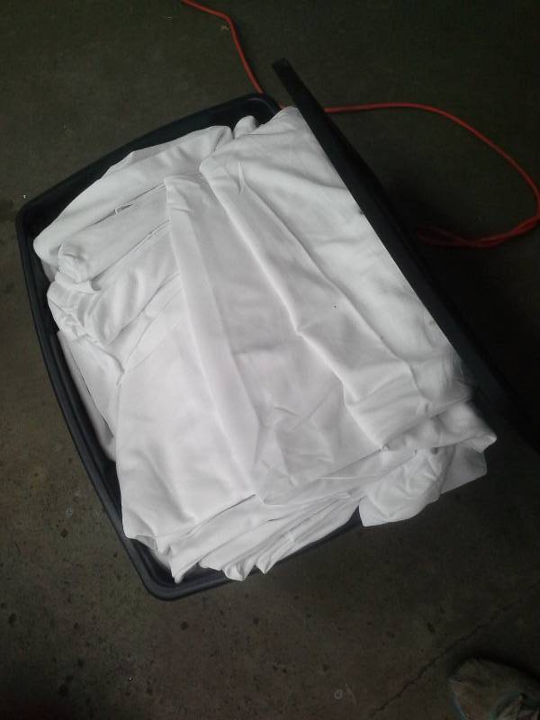 lot 150 image: 128 White Scuba Chair Covers