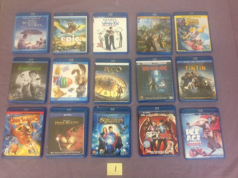 lot 1 image: 15 Kids BluRay Movies