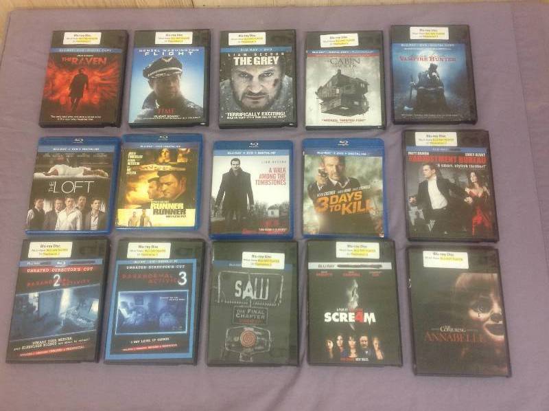 lot 4 image: 15 BluRay Horror & Thriller Movies
