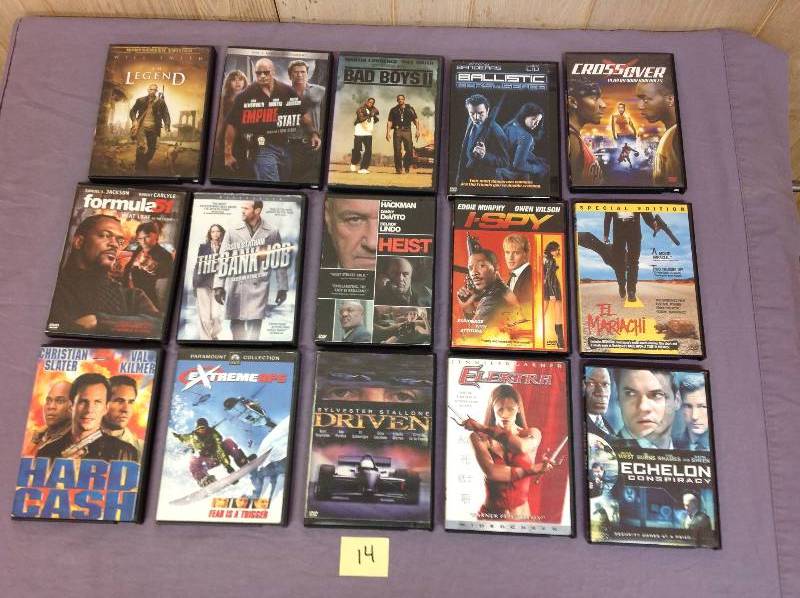 lot 14 image: 15 DVD Action Adventure Movies