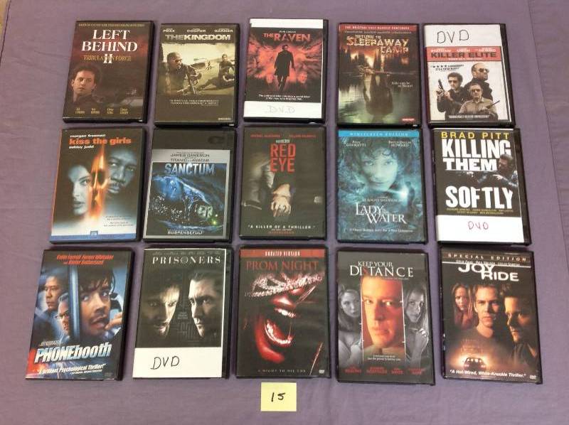 lot 15 image: 15 DVD Thriller Movies