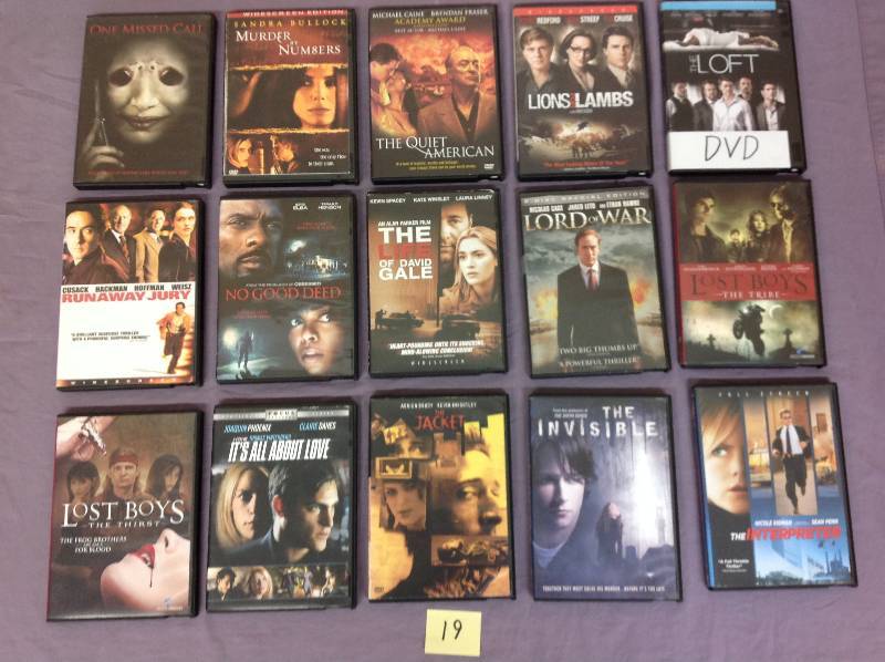 lot 19 image: 15 DVD Thriller Movies