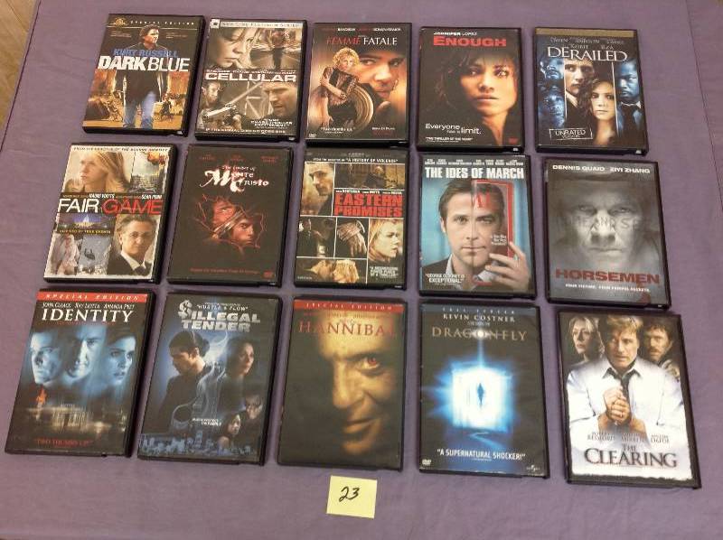lot 23 image: 15 DVD Thriller Movies