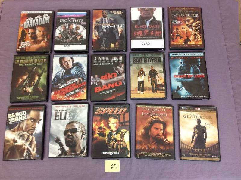 lot 27 image: 15 DVD Action Adventure Movies