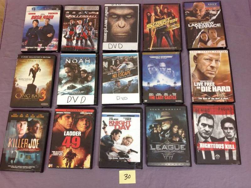 lot 30 image: 15 DVD Action Adventure Movies