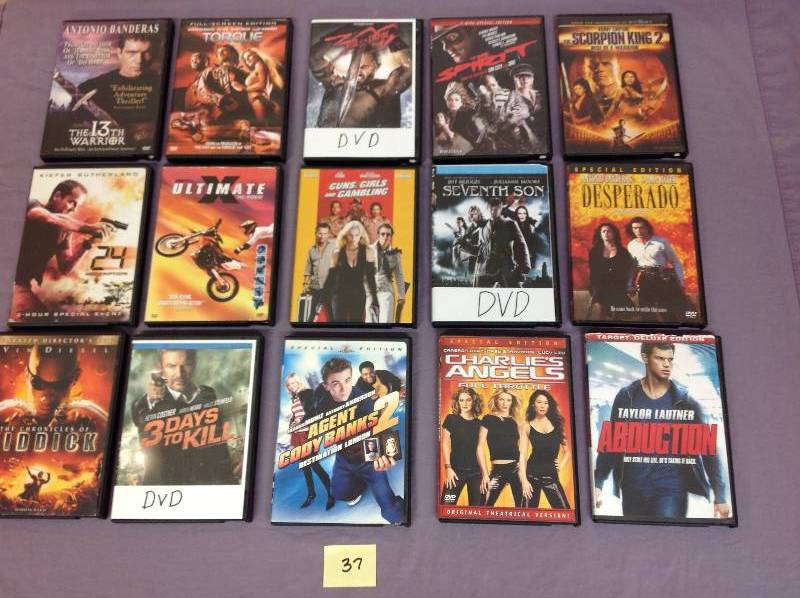 lot 37 image: 15 DVD Action Adventure Movies